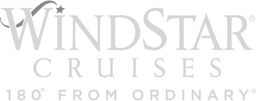 White logo for Windstar Cruises - A Percepture PR Client
