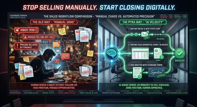 AI agent for Data Centers Sales Workflow Comparison