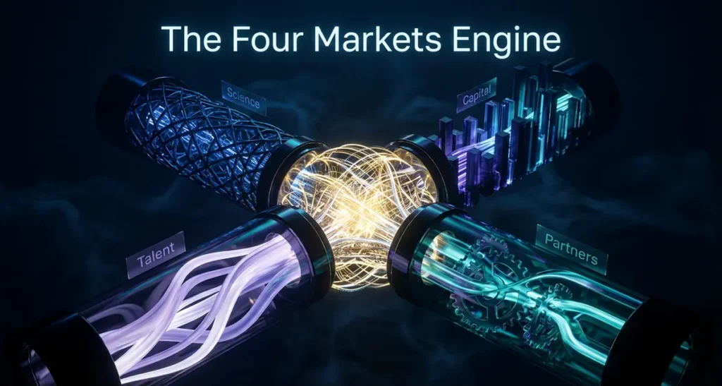 What is Biotech Marketing?  The Four Market Engine Diagram