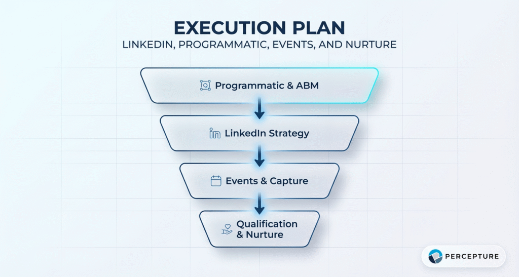 CDMO Marketing Execution Plan or ABM, LinkedIn, events, and nurture