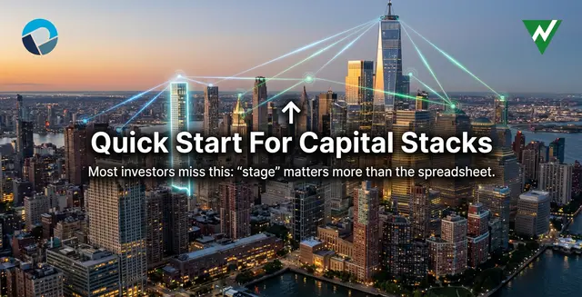 data center financing structures comparison - quick start for capital stacks overlooking NYC with connectivity from data centers to other businesses