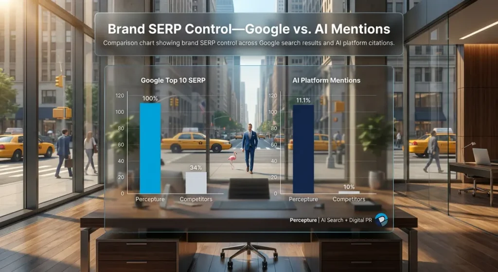 Brand SERP Control when comparing Google and AI mentions
