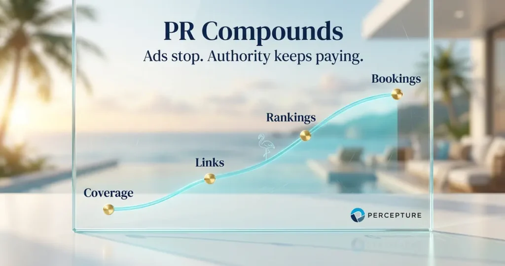 Travel PR Compounds by combining SEO, PR and GEO Tactics - Percepture is the best travel pr agency in business since 2004