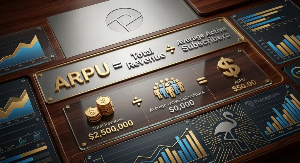 ARPU = Total Revenue / Average active subscribers
