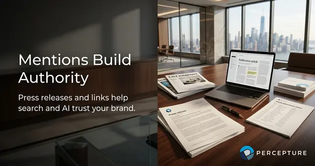mentions build authority with press releases for ai search