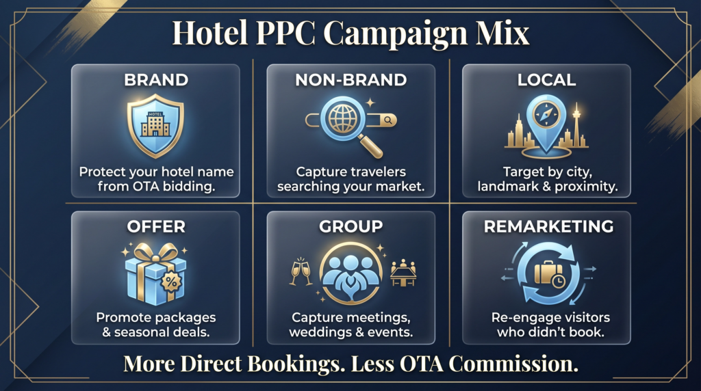 Hotel PPC Campaign Mix 