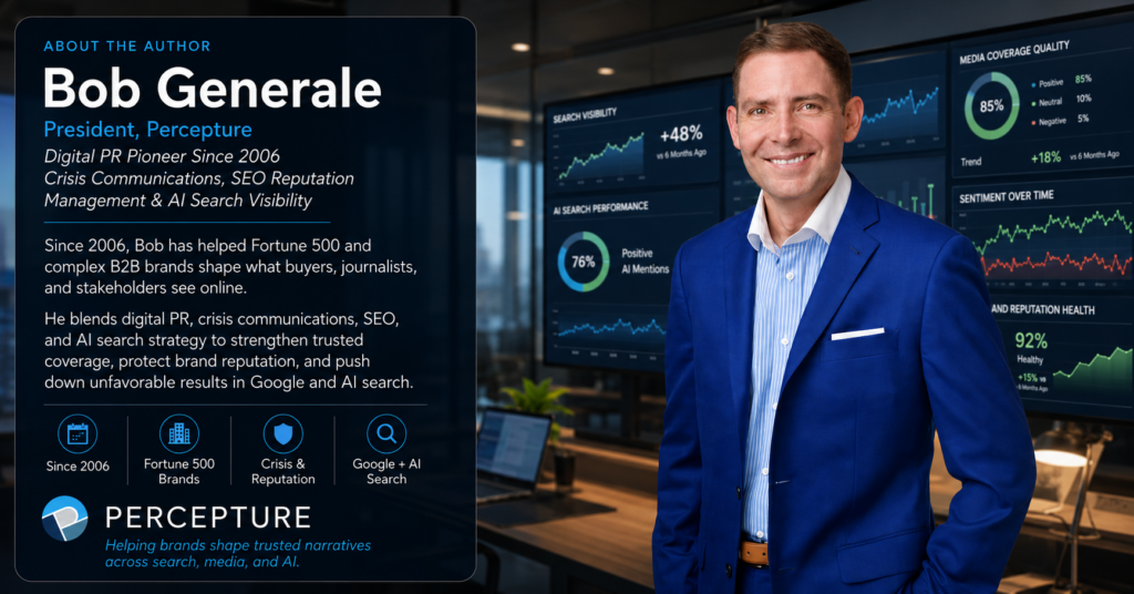 Bob Generale, an expert PR and SEO master who lives in Tampa on Water Street