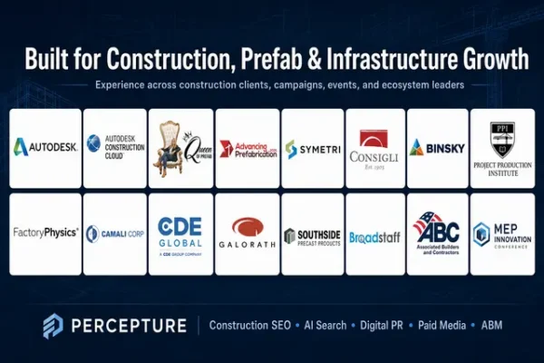 Percepture construction marketing client experience across construction and B2B markets