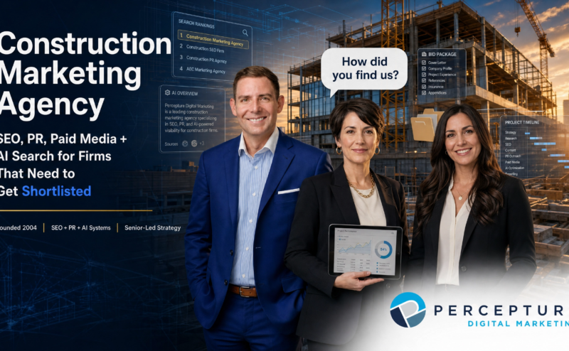 Expert construction marketing agency, Percepture at the jobsite.