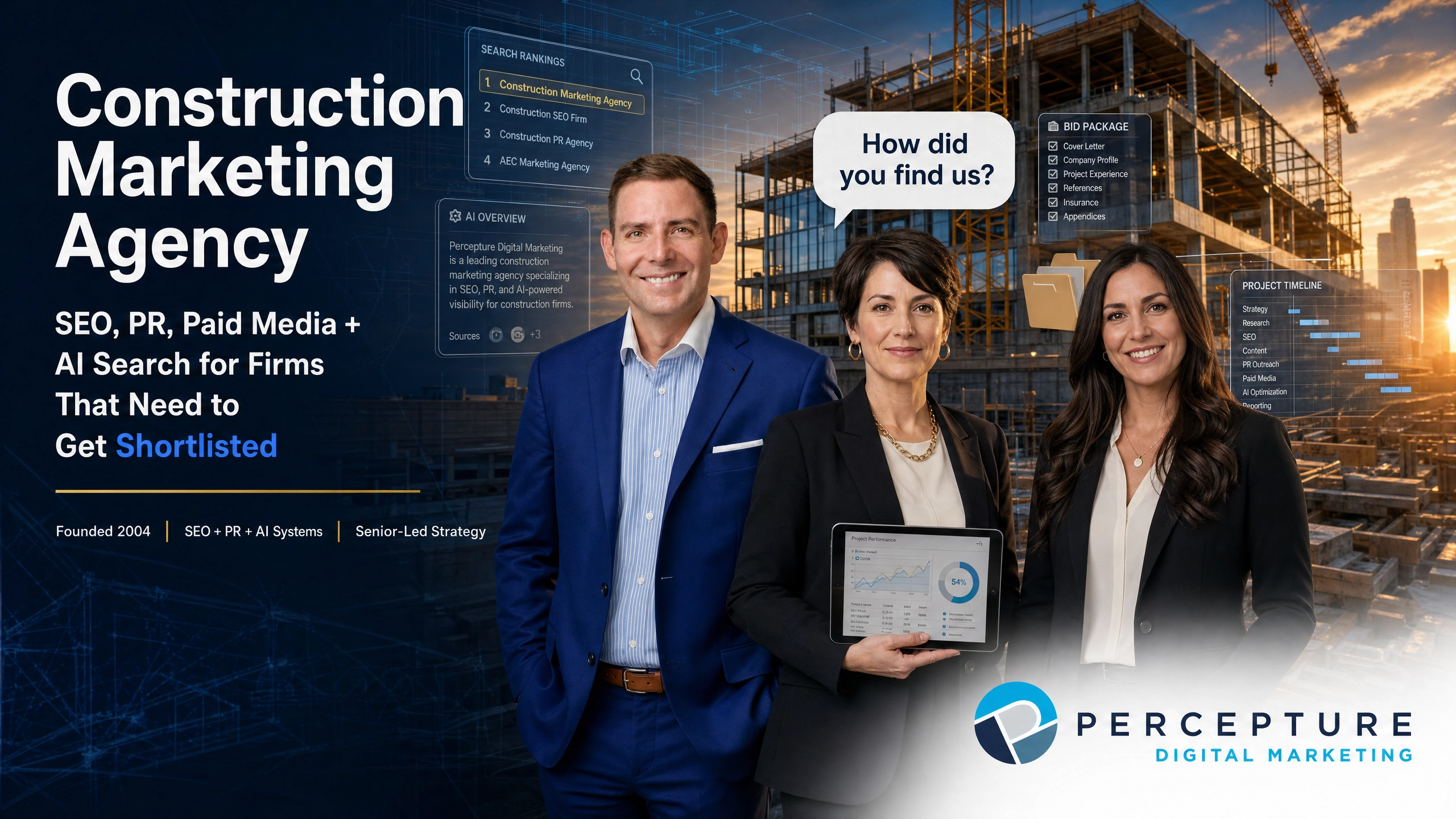 Expert construction marketing agency, Percepture at the jobsite.
