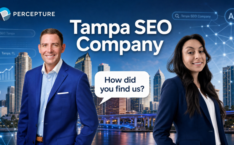 Bob Generale standing in front of a Tampa SEO Company billboard, to illustrate how being useful for the buyer
