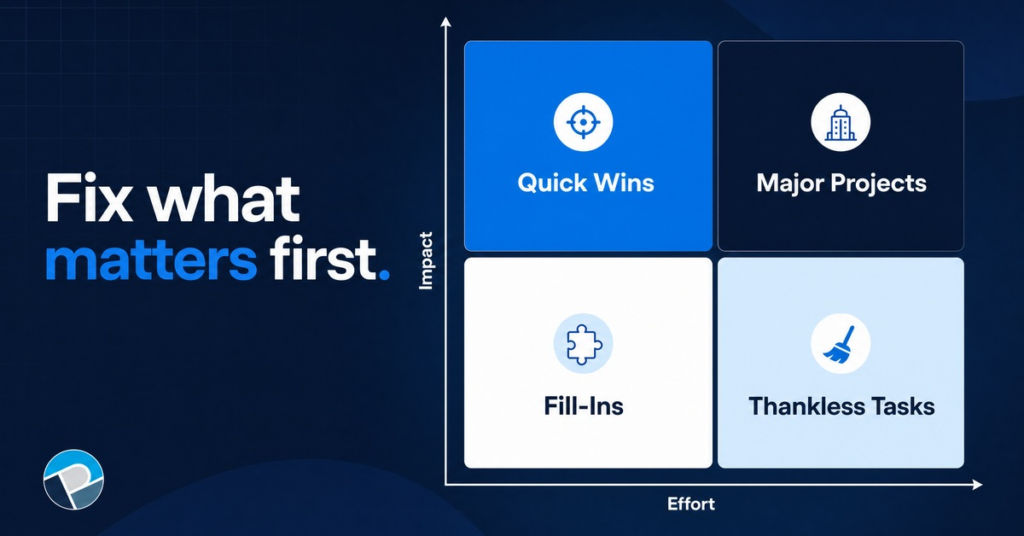 fix what matters first iin a technical seo audit