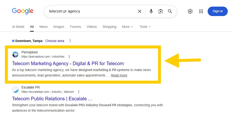 telecom pr agency