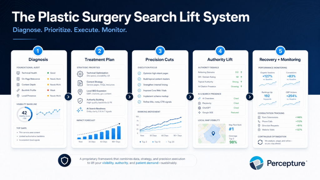 The Plastic Surgery Search Lift System for SEO and AI Search Visibility