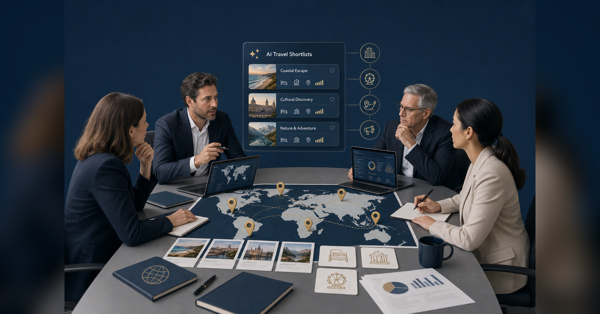 AI search for tourism marketing strategy showing travel brands moving into AI shortlists