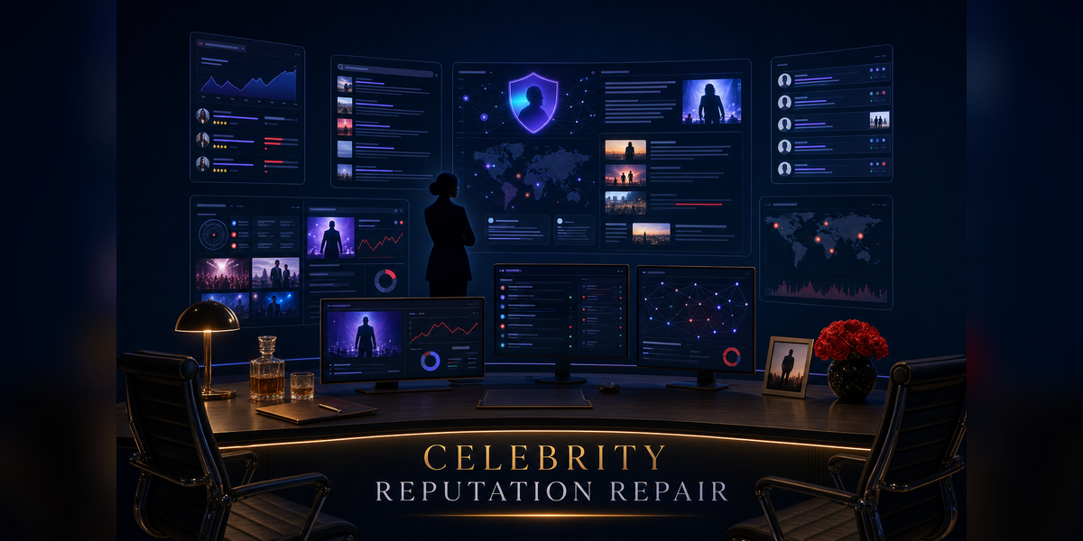 Celebrity reputation repair command center for Google, AI search, media, social, and public figure trust recovery.
