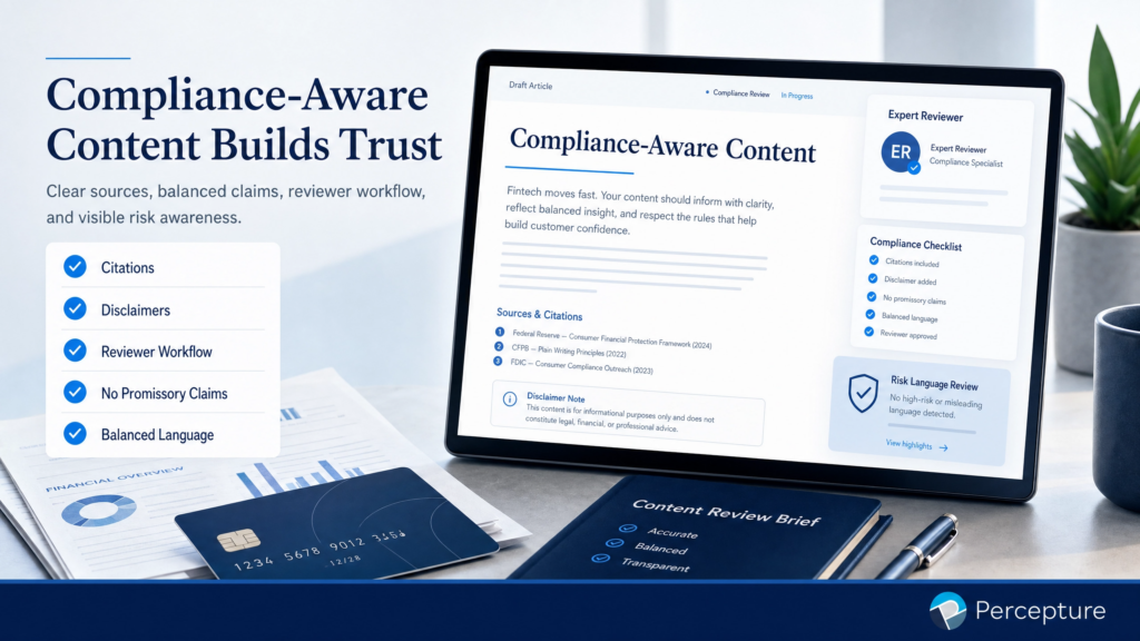 Compliance-Aware Content for Fintech and Finance Companies