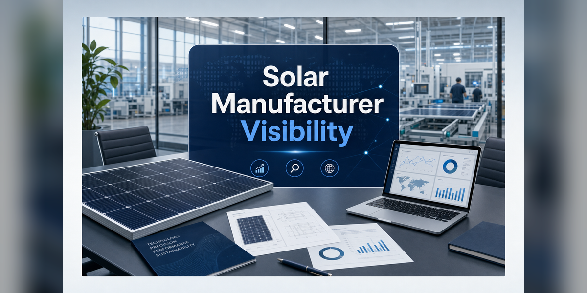 Solar Panel Manufacturers SEO Company strategy for OEMs and distributors