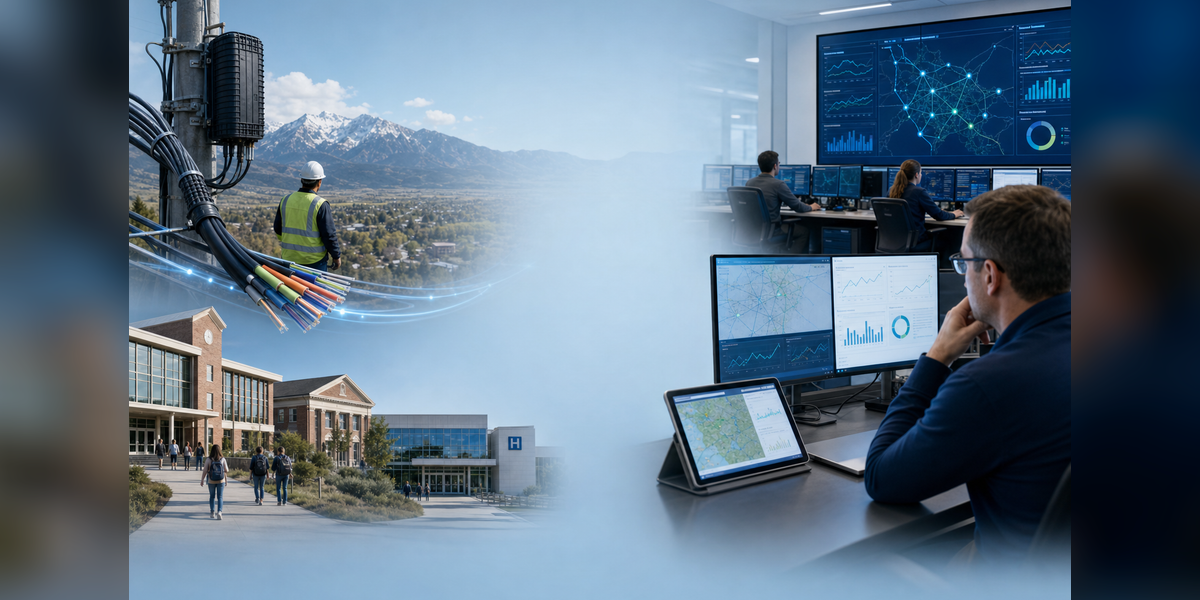 AI and fiber infrastructure guide showing network operations, community connectivity and human oversight