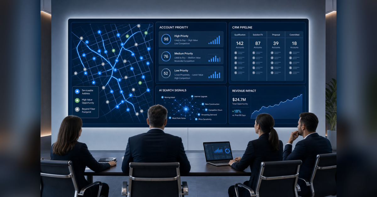 B2B Intent Data for ISPs serviceable account intelligence map