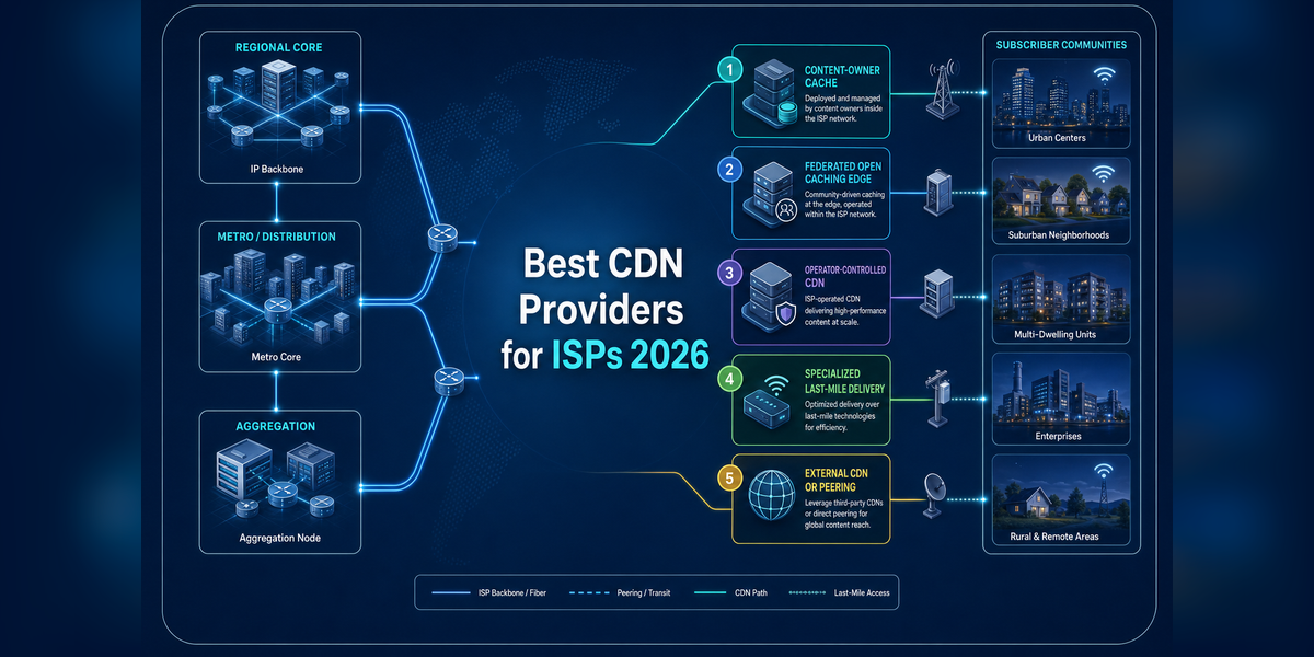 Best CDN for ISPs across publisher caches, Open Caching, operator CDN, last-mile edge, and external delivery