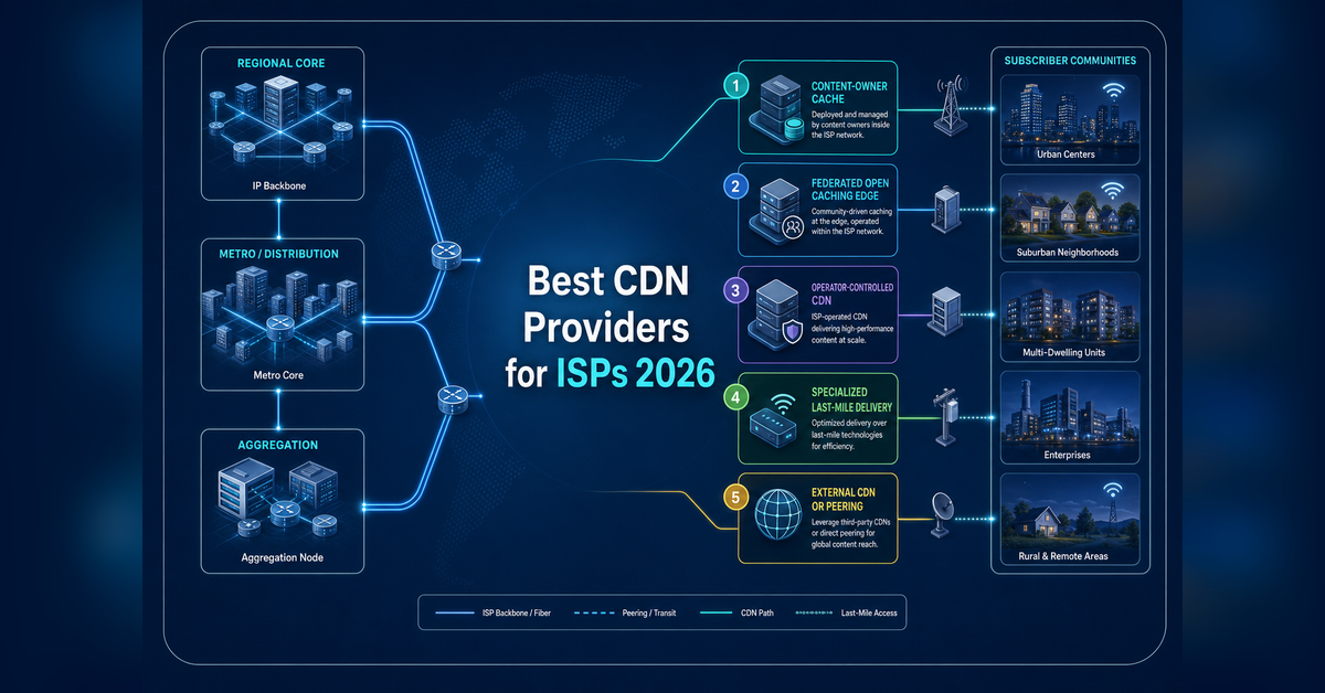 Best CDN for ISPs across publisher caches, Open Caching, operator CDN, last-mile edge, and external delivery