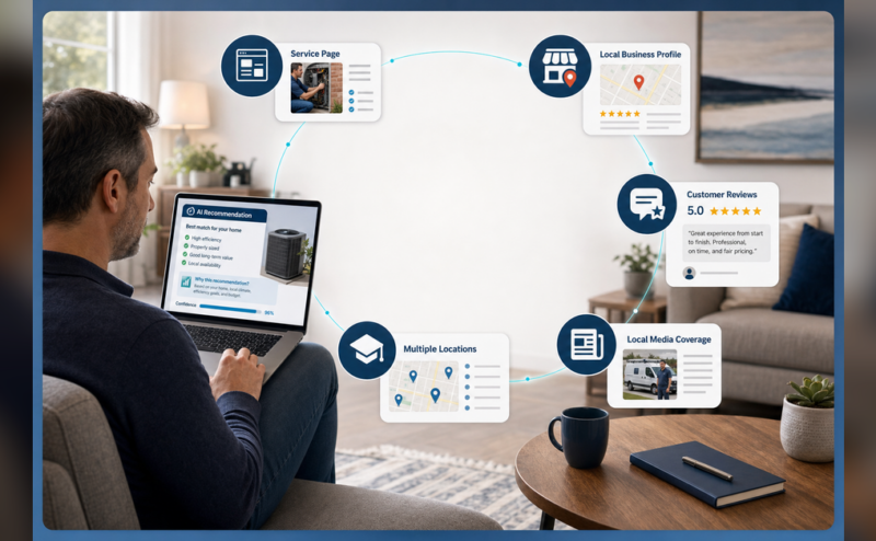 chatgpt for hvac companies visibility supported by local proof, reviews, expert content, and branch availability