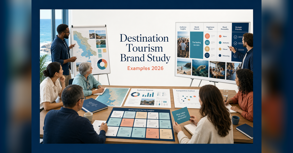 Destination tourism brand study examples 2026 research workshop with residents, travelers and tourism partners