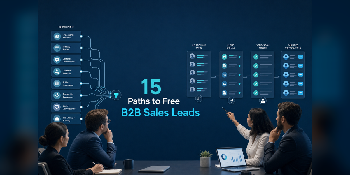 How to get sales leads for free using 15 B2B prospecting methods