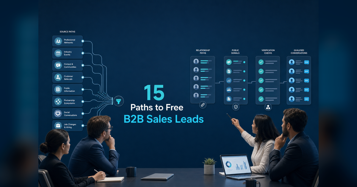 How to get sales leads for free using 15 B2B prospecting methods