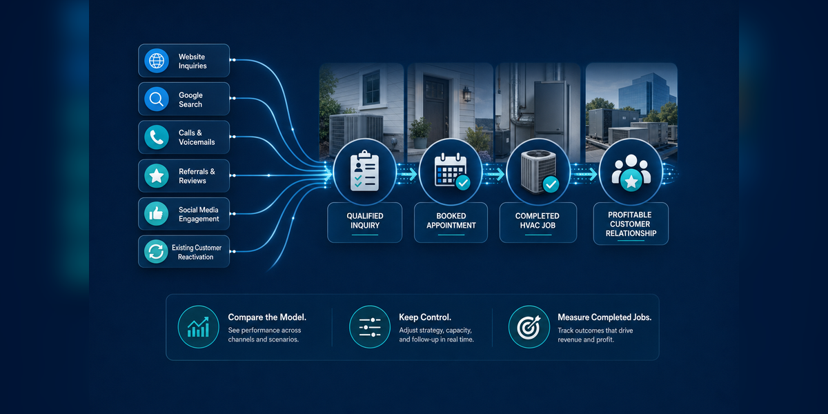 HVAC lead generation companies compared by demand model, control, and completed-job measurement