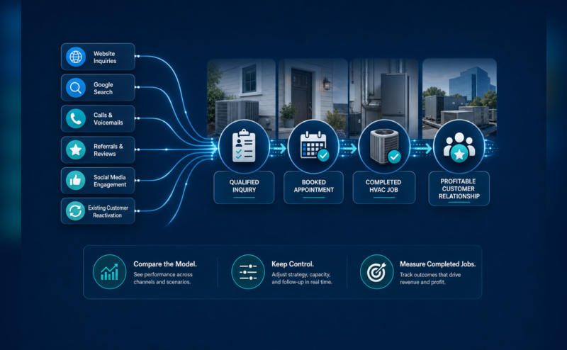 HVAC lead generation companies compared by demand model, control, and completed-job measurement