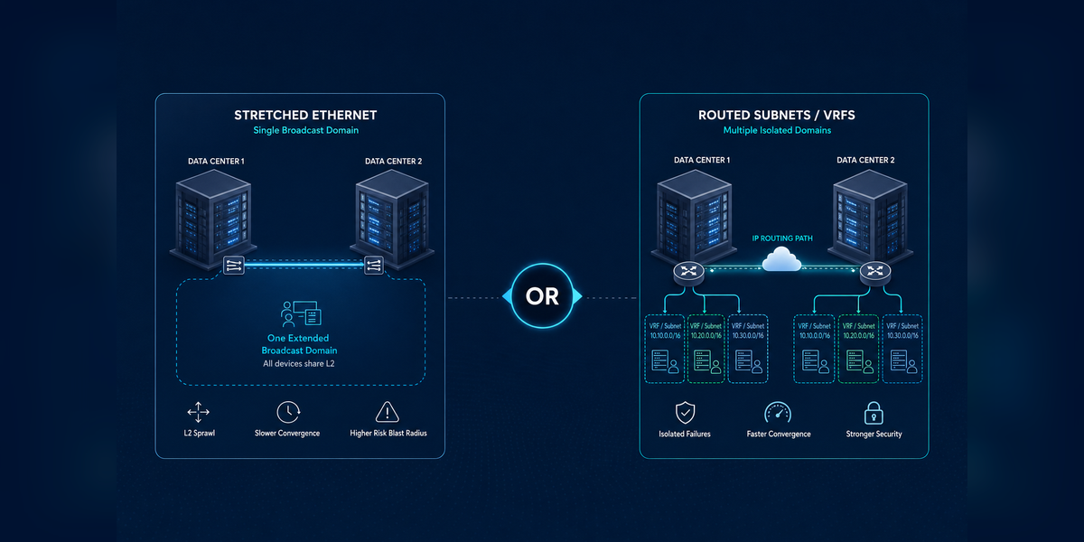 Layer 2 vs Layer 3 DCI architecture comparison for data center interconnect