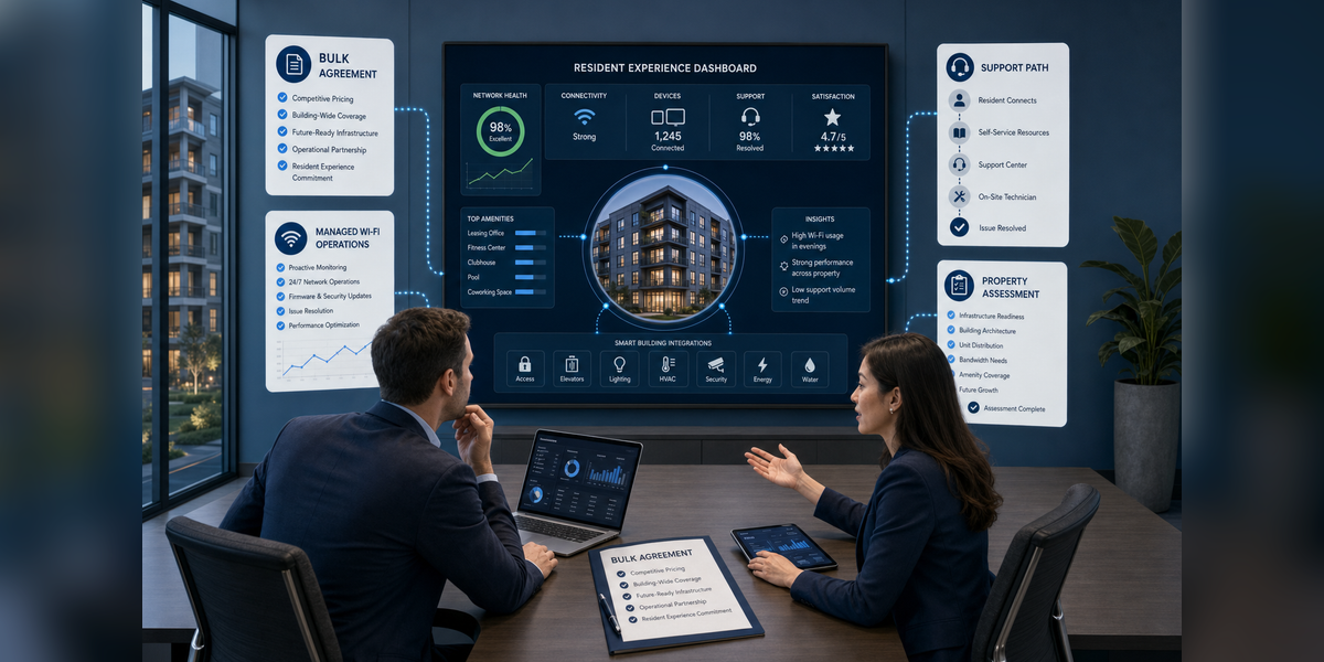 Managed Wi-Fi vs. Bulk Internet decision command center for multifamily property connectivity strategy