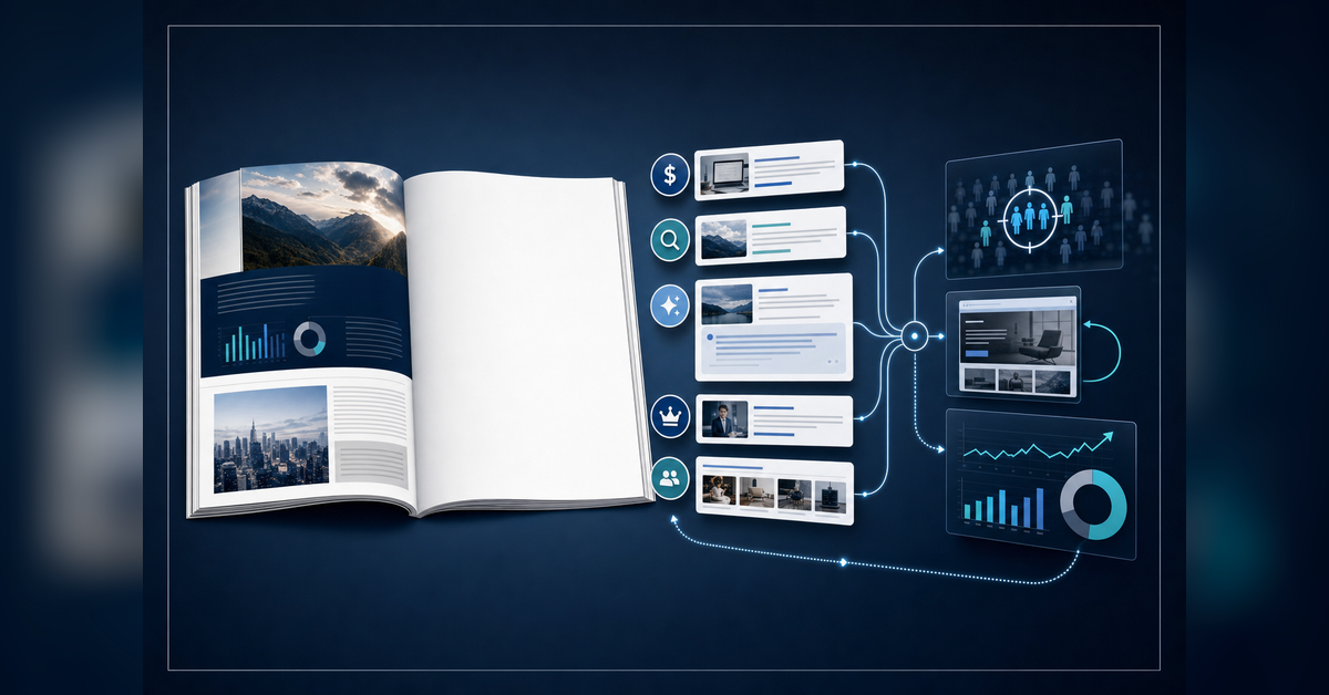SEO Pay Per Lead full-spread search framework connecting paid, organic, AI, PR, and revenue measurement