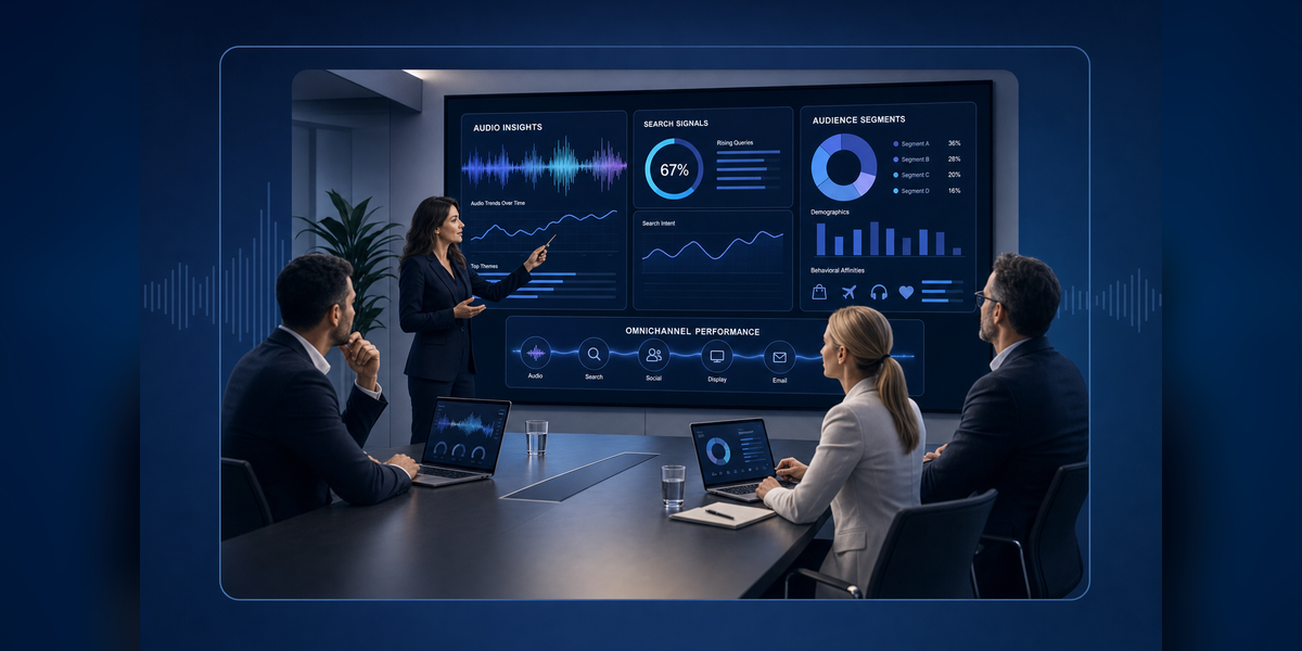 Streaming Radio Ads strategy dashboard for omnichannel media planning