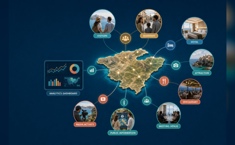What is a DMO destination ecosystem connecting visitors, tourism partners, marketing, stewardship and measurement