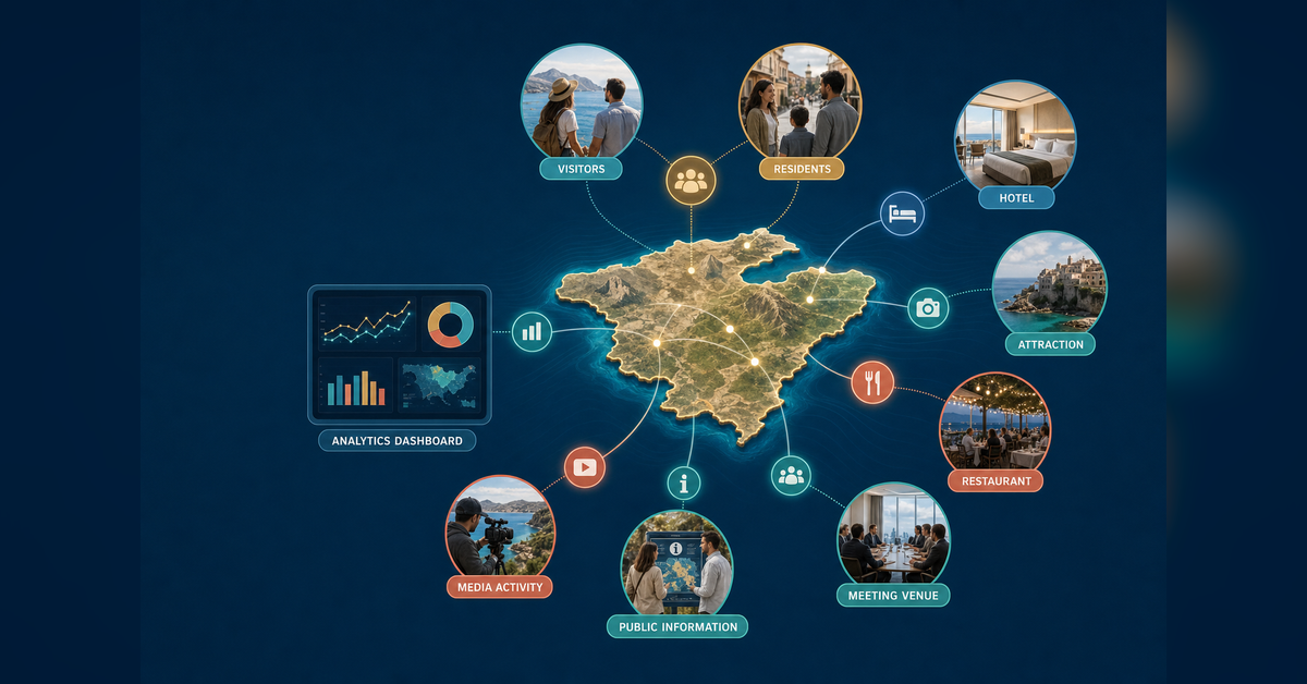 What is a DMO destination ecosystem connecting visitors, tourism partners, marketing, stewardship and measurement