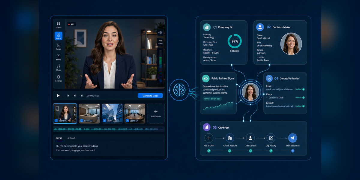 Where to find high-quality AI avatars for marketing, comparing a video presenter with a source-backed buyer avatar