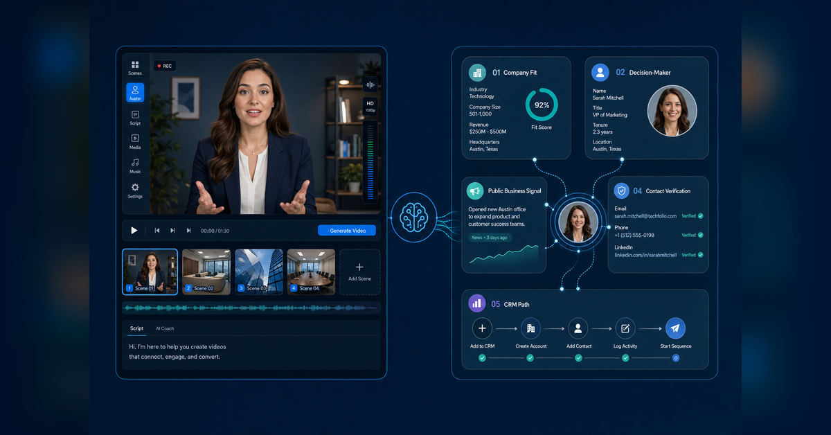 Where to find high-quality AI avatars for marketing, comparing a video presenter with a source-backed buyer avatar