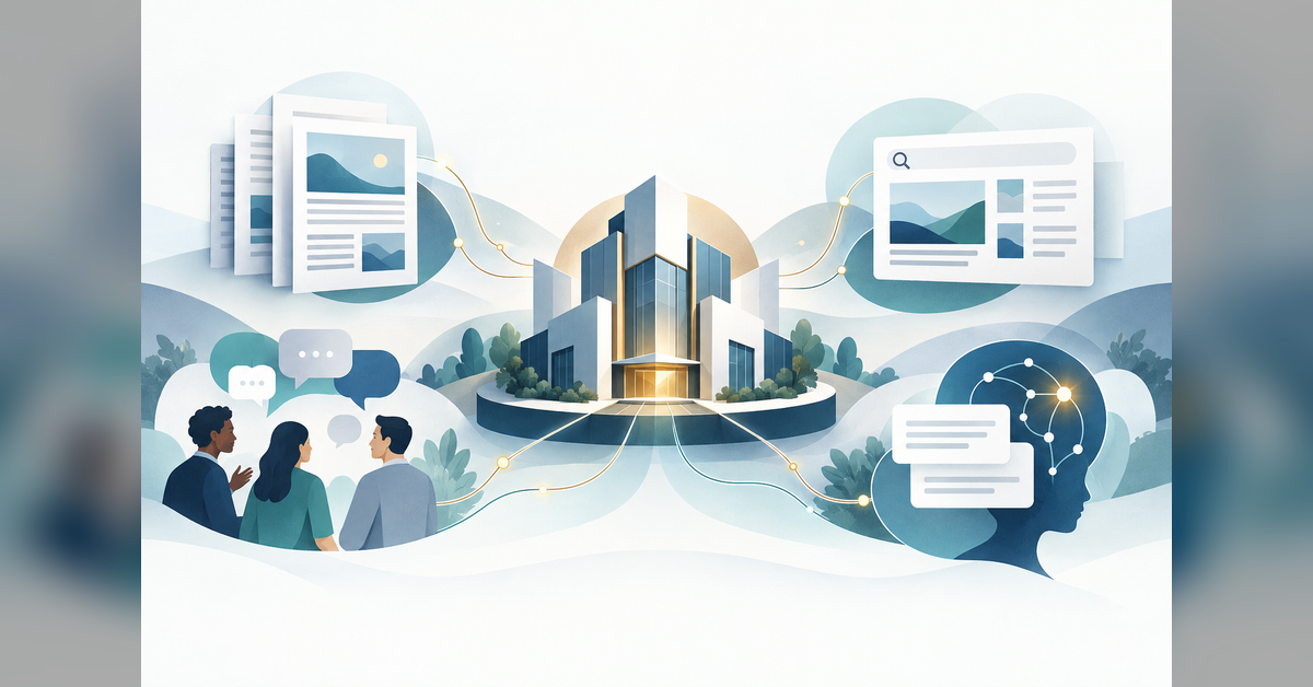 Earned media and AI visibility pathways connecting public coverage, search discovery, and AI answers