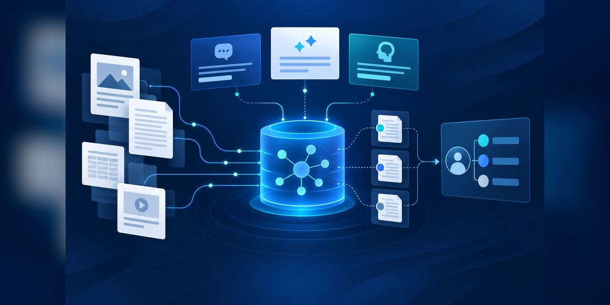 Conceptual AI SEO citation analysis evidence flowing from answer sources into a business decision