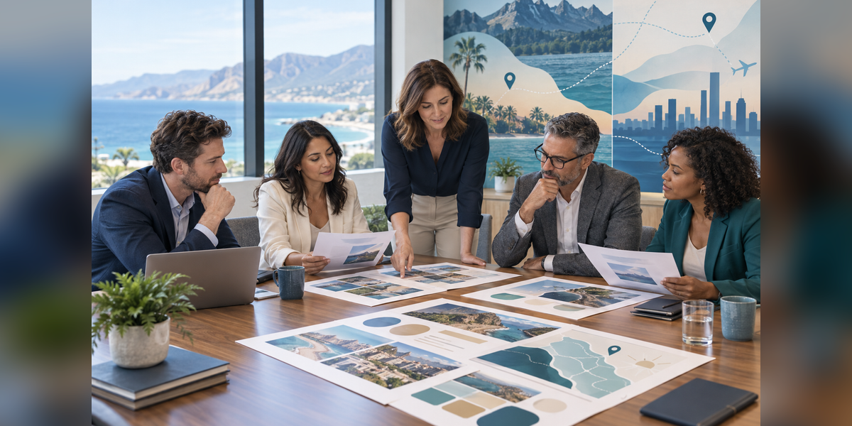 Tourism board leaders comparing public relations agency proposals