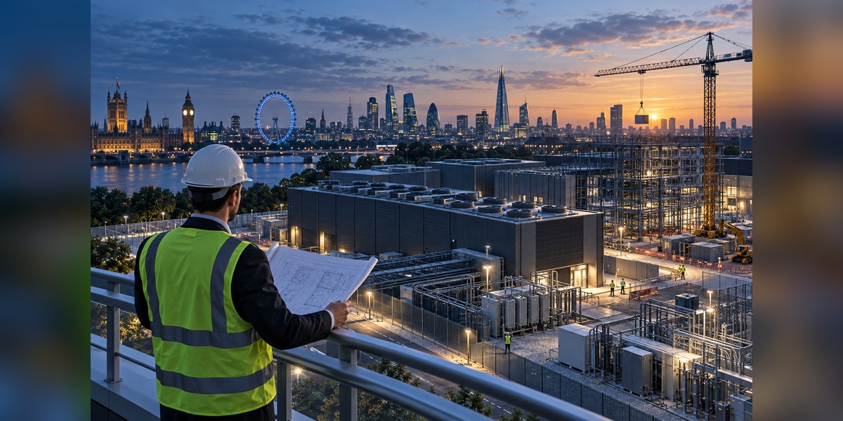 London data center construction, power and cooling infrastructure prepared for DCD Connect London 2026