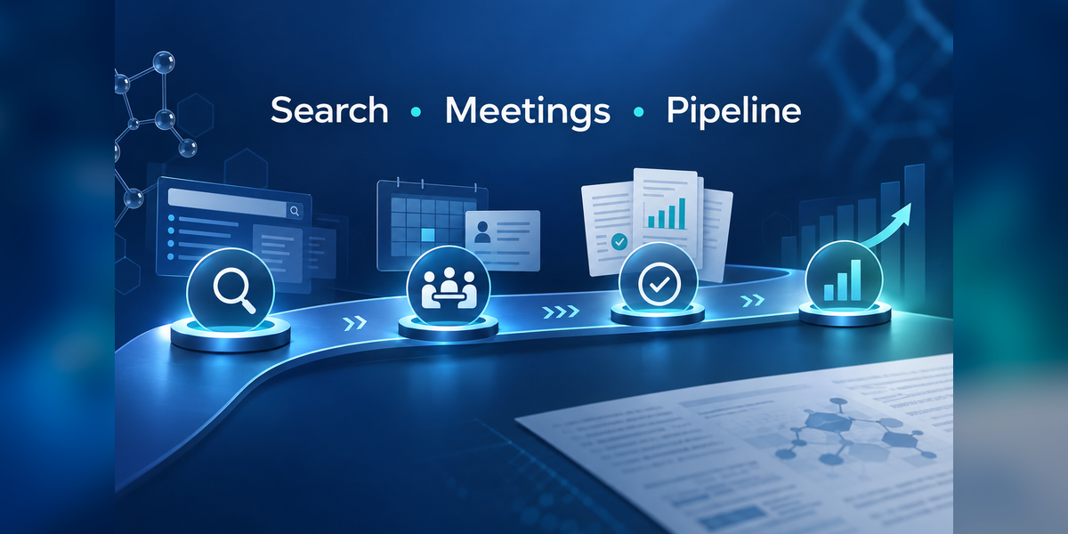 Contract Pharma Conference 2026 marketing runway connecting search, meetings and pipeline
