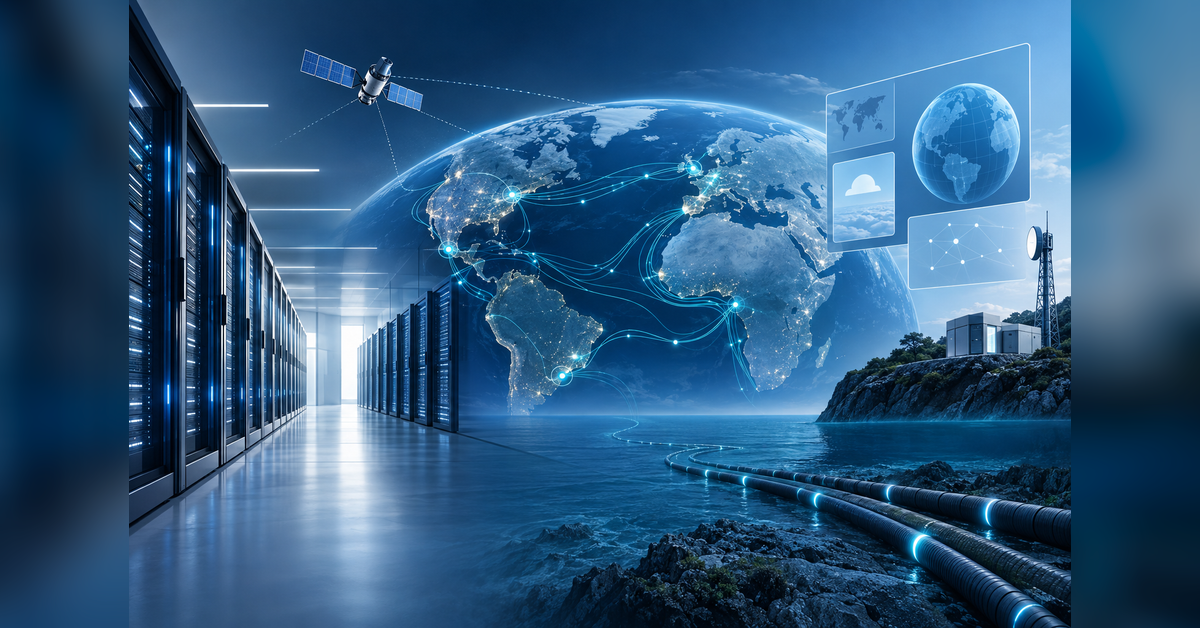 PTC webinar archive topics represented by data centers, submarine cables, satellites and connected infrastructure