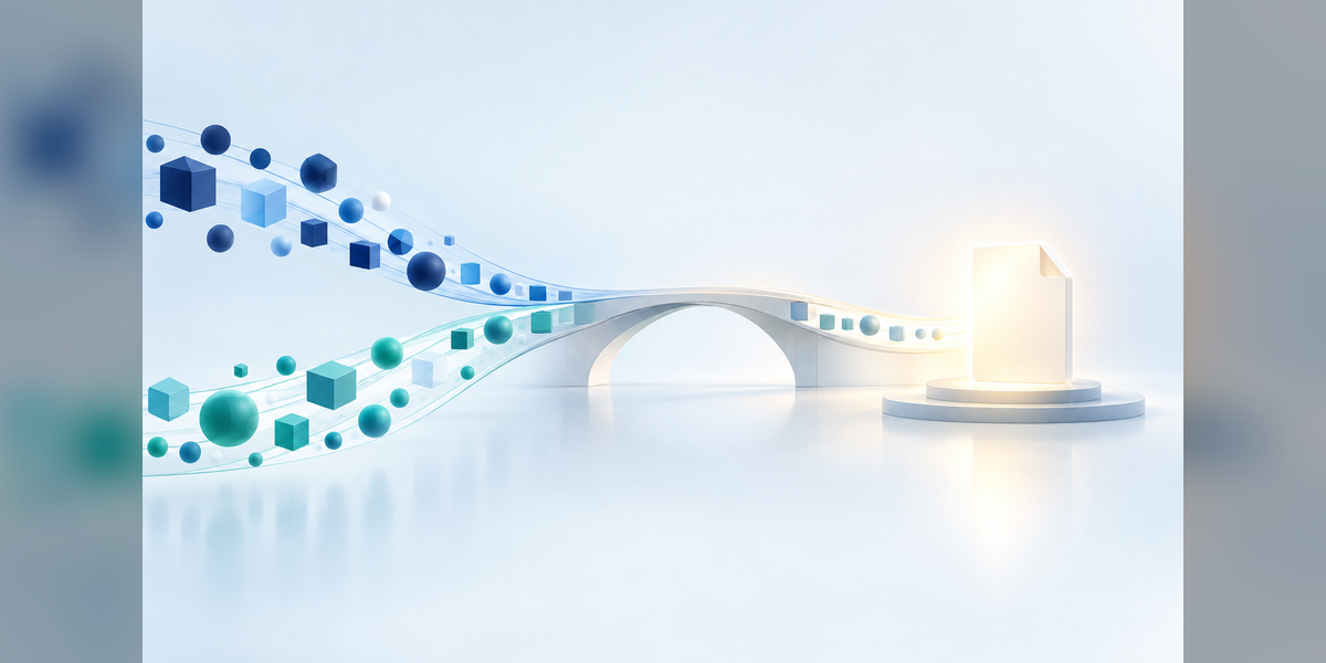 Conceptual bridge connecting AI and super intelligence search terminology to one information source