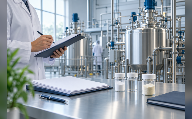 Conceptual production vessels and sample containers for pharmaceutical intermediate manufacturers