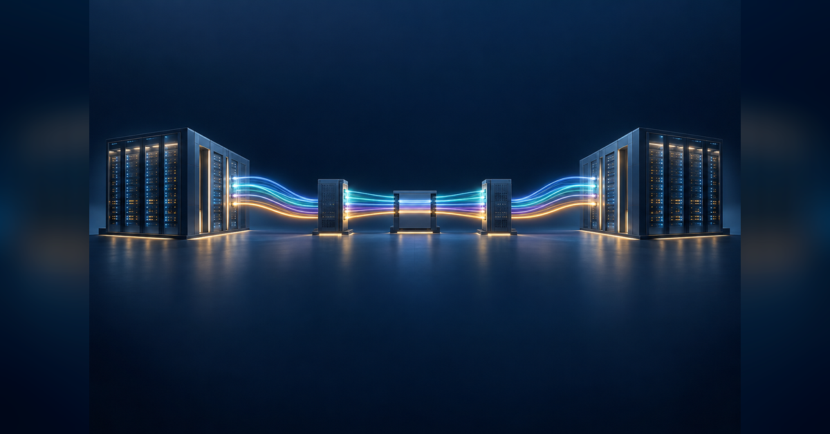 Conceptual parallel optical transport paths for AI infrastructure between data centers