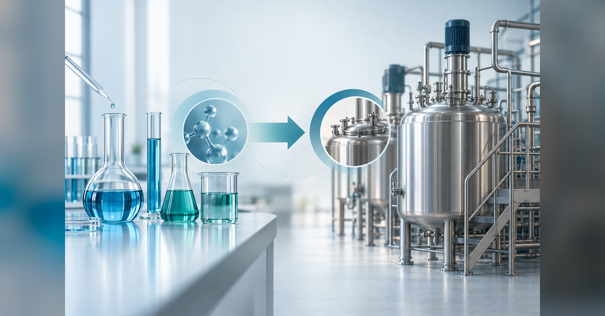 Conceptual laboratory and manufacturing equipment for evaluating a custom synthesis company